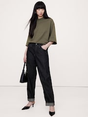 Banana Republic Green Heavyweight Cotton Boxy T-Shirt - Image 1 of 1