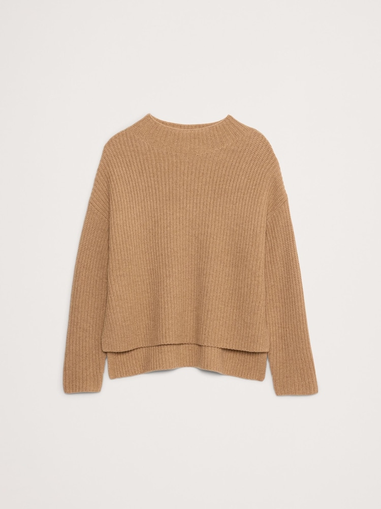 Banana Republic Brown Oversized Wool Ribbed Jumper - Image 4 of 4