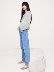 Banana Republic White Cotton Silk Blouse - Image 3 of 4