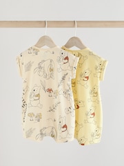 Yellow/White Baby Winnie The Pooh Rompers 2 Pack (0mths-3yrs) - Image 4 of 9