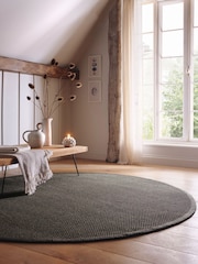 Origin Rugs Dark Grey Hand Woven Sisal Circle Rug - Image 1 of 4