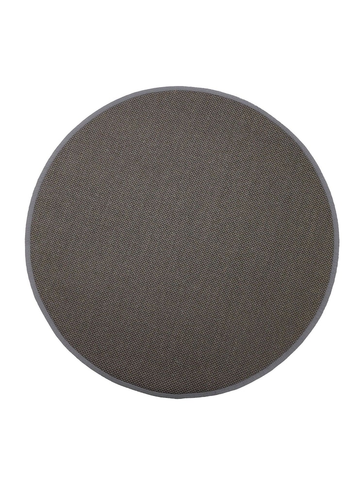 Origin Rugs Dark Grey Hand Woven Sisal Circle Rug - Image 4 of 4 Origin Rugs Dark Grey Hand Woven Sisal Circle Rug - Image 4 of 4