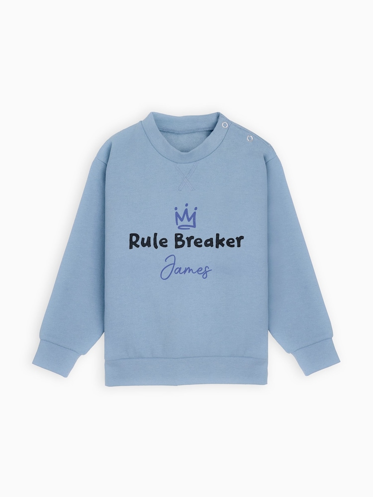 Dollymix Toddlers Blue Personalised Sweatshirt - Image 1 of 4