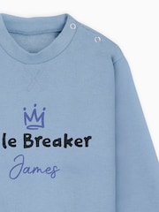 Dollymix Toddlers Blue Personalised Sweatshirt - Image 3 of 4