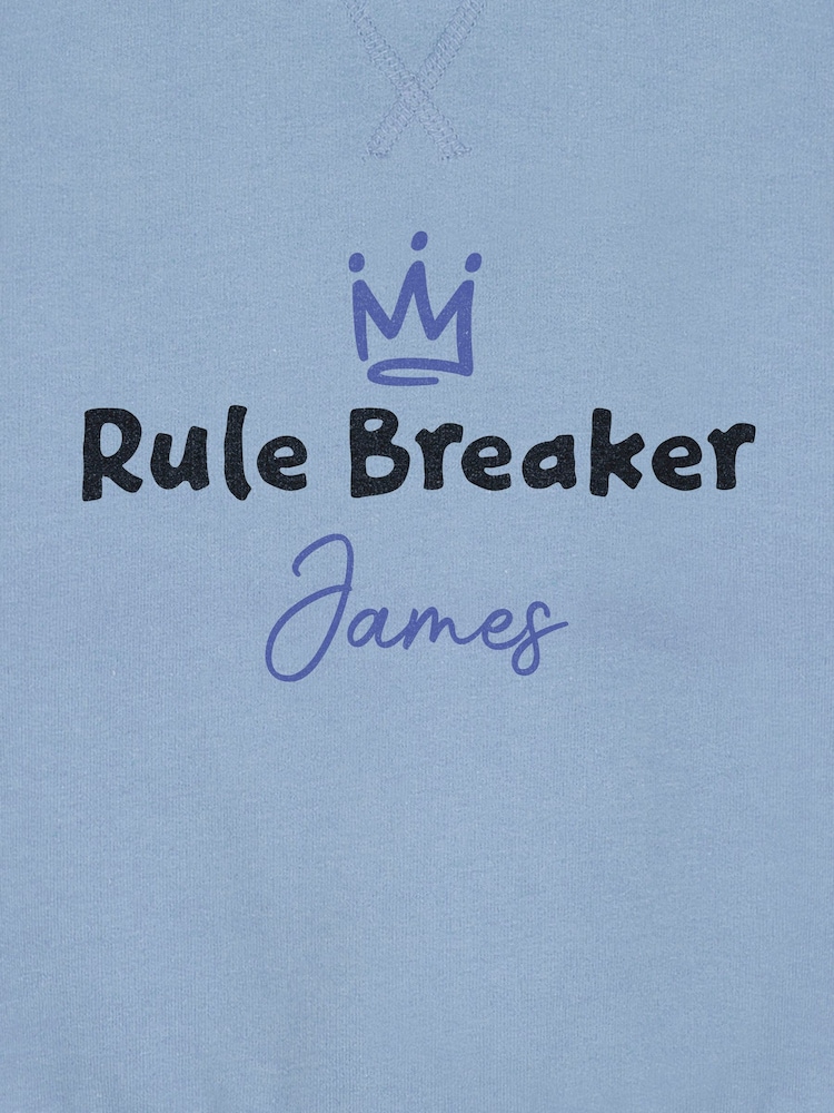 Dollymix Toddlers Blue Personalised Sweatshirt - Image 4 of 4