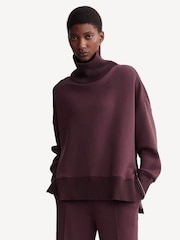 Varley Deep Mahogany Barker High Neck Sweatshirt - Image 1 of 7