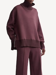 Varley Deep Mahogany Barker High Neck Sweatshirt - Image 6 of 7