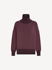 Varley Deep Mahogany Barker High Neck Sweatshirt - Image 7 of 7