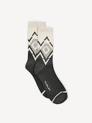 Varley Grey Erica Jacquard Knit Socks - Image 1 of 2