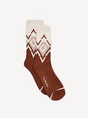 Varley Red Erica Jacquard Knit Socks - Image 1 of 2