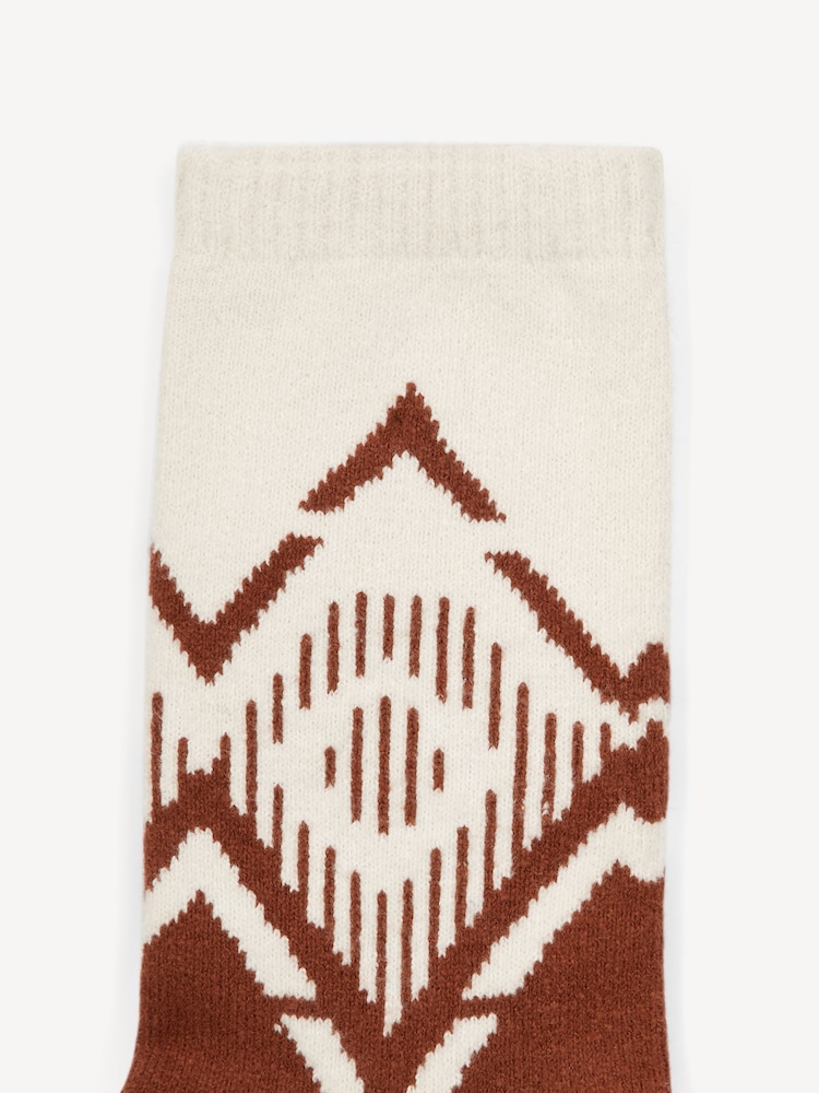 Varley Red Erica Jacquard Knit Socks - Image 2 of 2