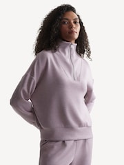 Varley Mauve Marl Hawley Half Zip Sweatshirt - Image 1 of 7