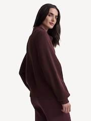 Varley Deep Mahogany Tessa Knit Jacket - Image 4 of 7