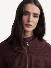 Varley Deep Mahogany Tessa Knit Jacket - Image 5 of 7
