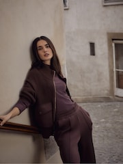 Varley Deep Mahogany Tessa Knit Jacket - Image 6 of 7