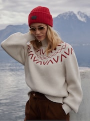 Varley Red Dahlia Elva Chunky Rib Beanie - Image 2 of 2