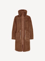 Varley Brown Logan Sherpa Coat - Image 7 of 9