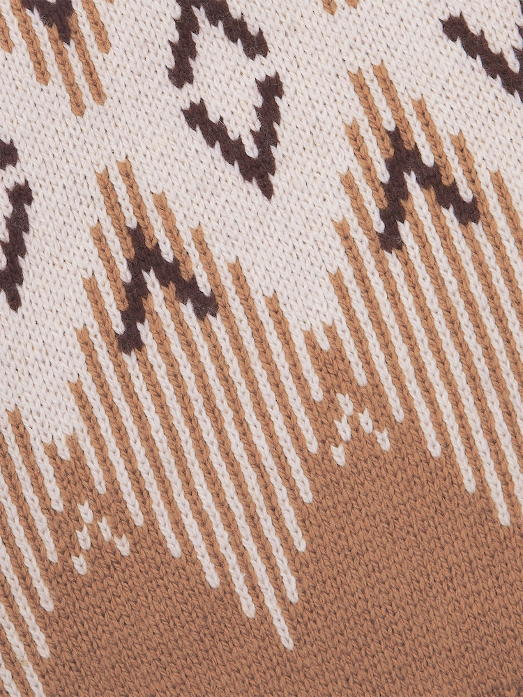 Varley Brown Hilary Jacquard Knit Hood - Image 2 of 2