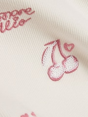River Island White Sequin Embroidered Baby T-Shirt - Image 4 of 4