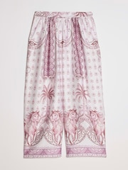 River Island Pink Horse Satin Trousers - Image 1 of 4