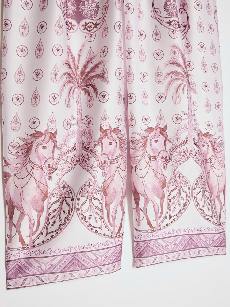 River Island Pink Horse Satin Trousers - Image 4 of 4