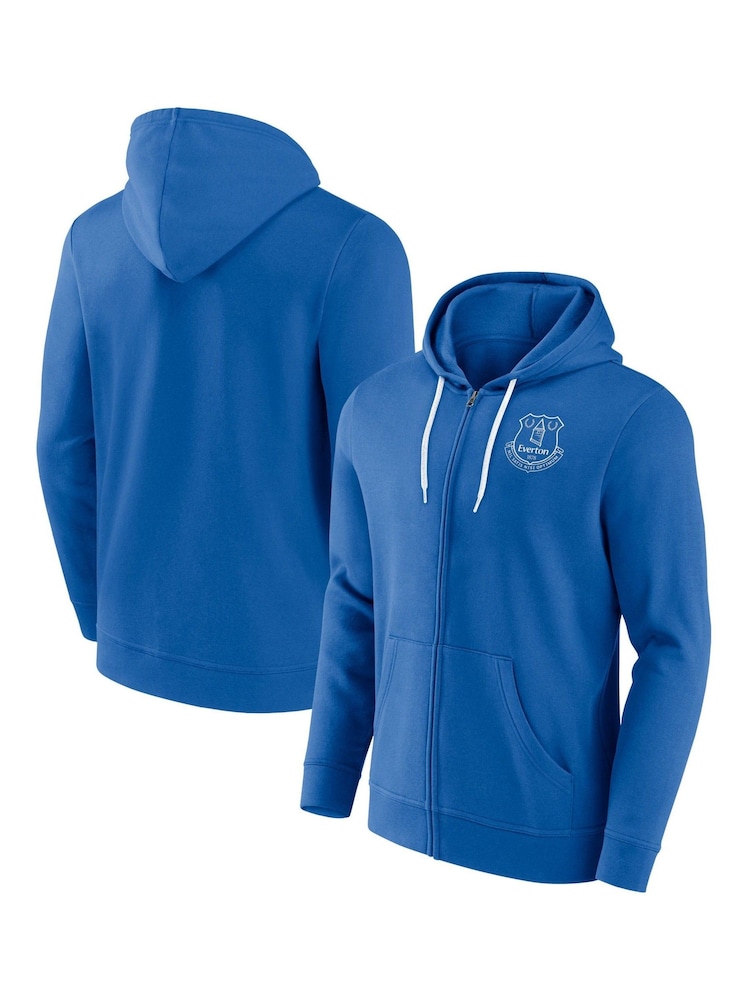 Fanatics Small Blue Everton Essentials Crest Full Zip Hoodie - Image 1 of 3
