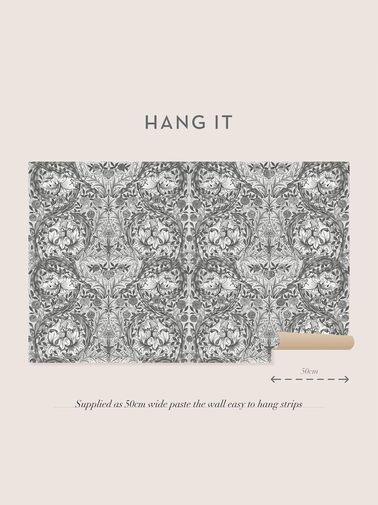 William Morris At Home Grey African Marigold Fixed Size 4M Mural - Image 8 of 8 William Morris At Home Grey African Marigold Fixed Size 4M Mural - Image 8 of 8
