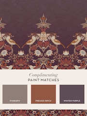 William Morris At Home Purple Strawberry Thief Fixed Size 4M Mural - Image 5 of 5
