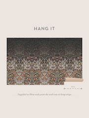 William Morris At Home Multi Blackthorn Charcoal Fixed Size 4M Mural - Image 3 of 5
