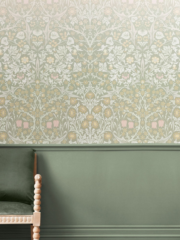 William Morris At Home Multi Blackthorn Fixed Size 4M Mural - Image 1 of 5