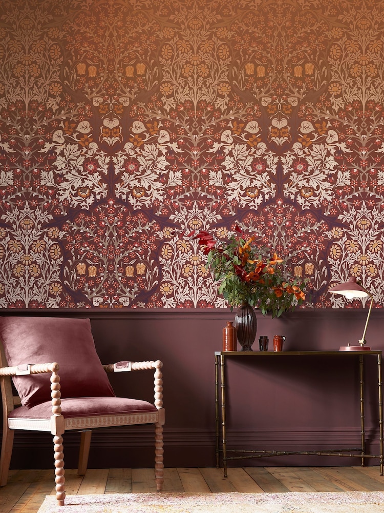 William Morris At Home Multi Blackthorn Fixed Size 4M Mural - Image 1 of 5