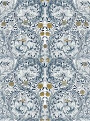 William Morris At Home Blue African Marigold Fixed Size 4M Mural - Image 2 of 5