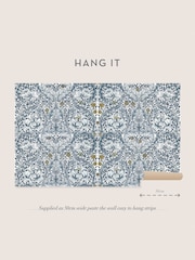 William Morris At Home Blue African Marigold Fixed Size 4M Mural - Image 3 of 5