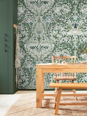 William Morris At Home Green African Marigold Fixed Size 4M Mural - Image 1 of 5