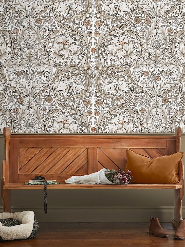 William Morris At Home Neutral African Marigold Fixed Size 4M Mural - Image 1 of 5