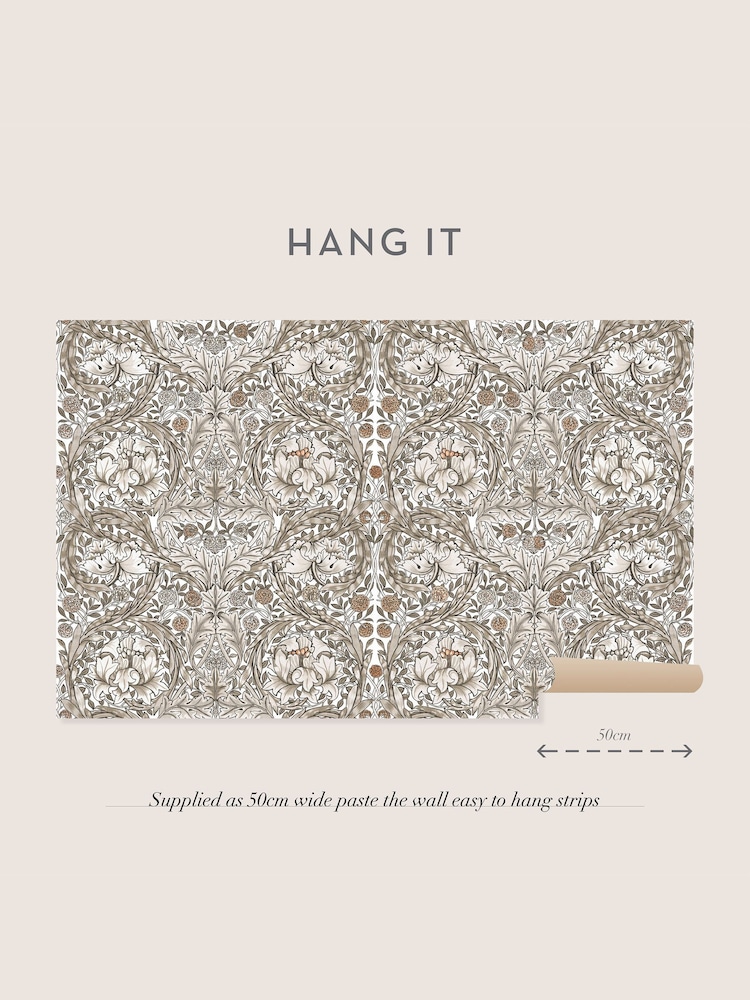 William Morris At Home Neutral African Marigold Fixed Size 4M Mural - Image 8 of 8