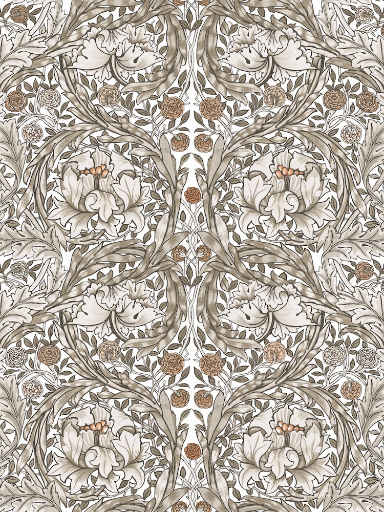 William Morris At Home Neutral African Marigold Fixed Size 4M Mural - Image 2 of 5