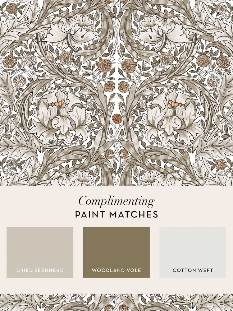 William Morris At Home Neutral African Marigold Fixed Size 4M Mural - Image 5 of 5