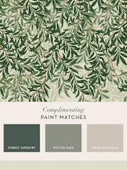 William Morris At Home Green Willow Bough Fixed Size 4M Mural - Image 4 of 5