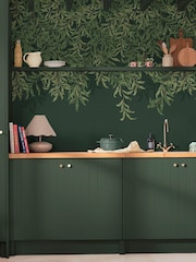 William Morris At Home Green Willow Bough Deep Fixed Size 4M Mural - Image 1 of 5