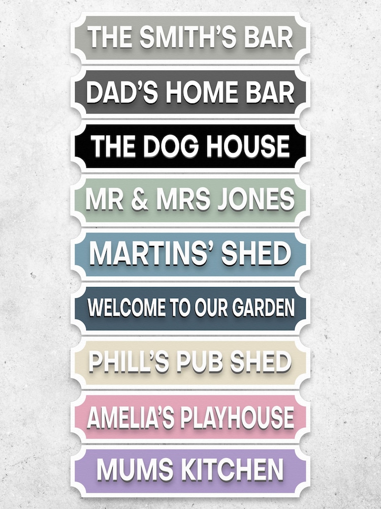 Loveabode Natural Personalised 3D Custom Street Sign - Image 1 of 4