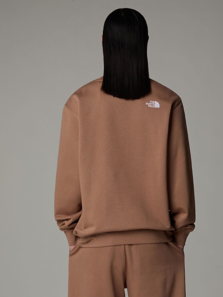 The North Face Brown Essential Crew Neck Sweatshirt - Image 2 of 3