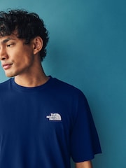 Синий - The North Face Essential Oversized T-Shirt - Image 4 of 4