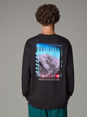 The North Face Black AXYS Oversized Long Sleeve T-Shirt - Image 2 of 3