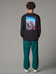 The North Face Black AXYS Oversized Long Sleeve T-Shirt - Image 3 of 3