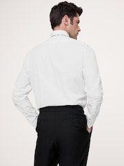 Banana Republic White Slim Poplin Tuxedo Shirt - Image 2 of 5