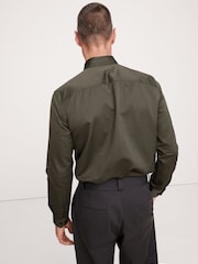 Banana Republic Green Cotton Linen Utility Shirt - Image 2 of 4