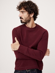 Banana Republic Red Double-Knit Crew Neck Jumper - Image 1 of 1