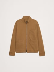 Banana Republic Brown Ponte Zip-Up Chore Coat - Image 5 of 5