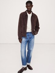 Banana Republic White Slub Double-Knit Long Sleeve Crew-Neck T-Shirt - Image 3 of 3